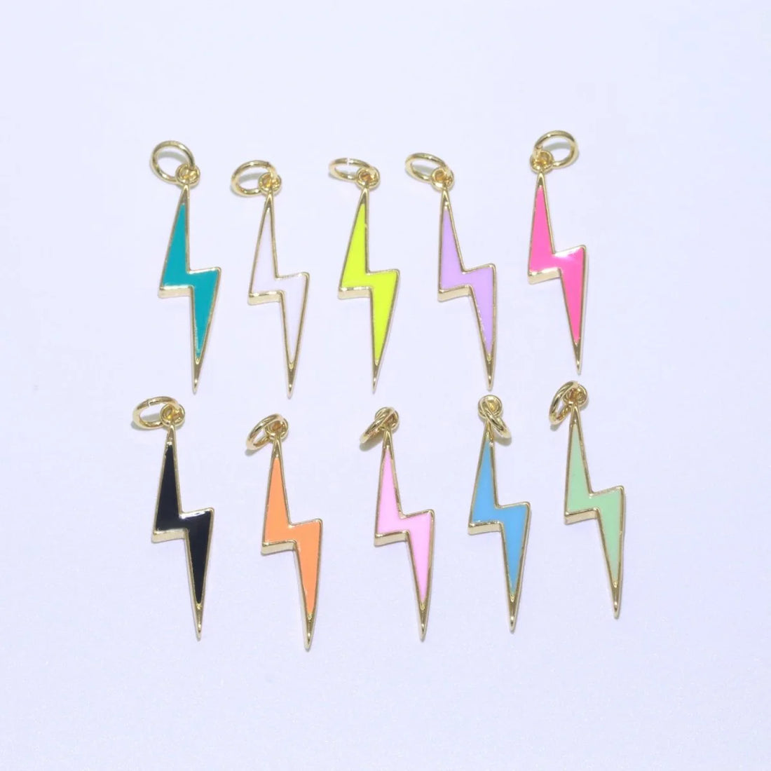 1967 Supply | Enamel Lightning Bolt Charm Necklace