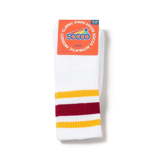 Socco | Gold & Maroon Stripe Socks